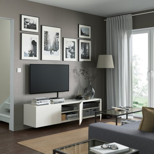Besta tv bench white outlet